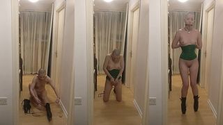 GAGGED BALLET BOOT SLAVE TRAINING