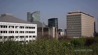 Aletta Ocean Stuffs Her Ass With A Glass Dildo