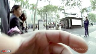 Legging try out and anal fucking at the beach with Tania Kiss