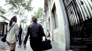 Legging try out and anal fucking at the beach with Tania Kiss