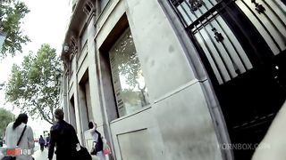 Legging try out and anal fucking at the beach with Tania Kiss