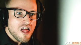 Voyeuristic Housemate Enjoys A Happy Halloween DP'ing Bi-Sexual Babes GP2482