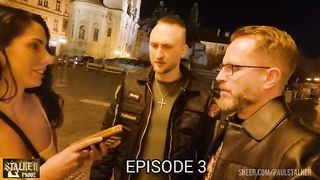 [PUKE & PISS VERSION] Awesome 0% Pussy session for Linda Del Sol with 2 Stalking tourist, Puking Gagging DT, Piss in mouth