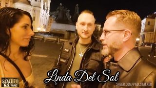 [PUKE & PISS VERSION] Awesome 0% Pussy session for Linda Del Sol with 2 Stalking tourist, Puking Gagging DT, Piss in mouth