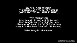 Stacy Bloom Testing The Handmade Impaler Size M (With Additional Anal Fisting) TWT156