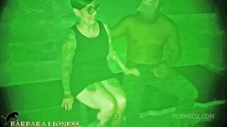 Cuckold films me gang banging in the dark room with a night vision camera!