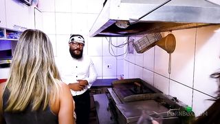 Sex in the kitchen with swapping women