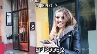 Hard anal and throat gagging for French cutie Alba Lala