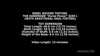 Rebel Rhyder Testing The Handmade Horse Power Size L (With Additional Anal Fisting) TWT224