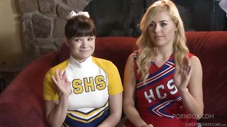 Karlee Grey takes young Alison Rey into the bedroom to pleasure her