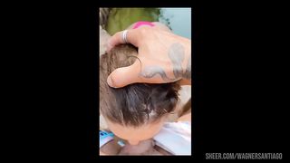 Young girl came using the vibrator