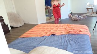 Stepmom teaches stepson how to have sex but he keeps fucking the wrong hole