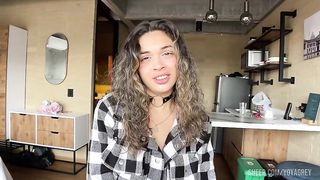 First Real Porn Casting for curly Blonde Latina - POV Blowjob