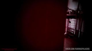 Stepmom taken wildly from behind as she closes the shutters by her stepson.