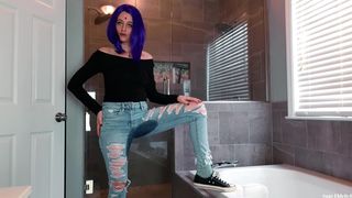 RAVEN WETTING/PEEING BLUE JEANS & PANTIES