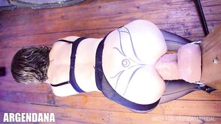 FUCKING MY ASS WITH A HUGE DILDO