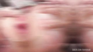 The beautiful DANNA ROSE returns to receive a strong DP from 4 huge cocks. LTP097
