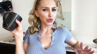 MILF Next Door Tells You How To Stroke Your Hard Cock Over Tea