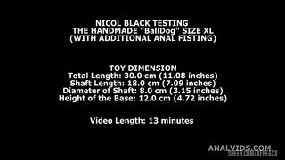 Nicol Black Testing The Handmade Balldog Size XL (With Additional Anal Fisting) TWT201