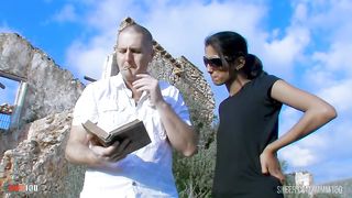 Skinny Indian babe Indiana Fox fucked in the ass by military boy