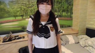 【個人撮影】かわいい彼女 禁断の学校帰り制服エッチ【前編】清楚な雰囲気からは信じられない淫乱セックス