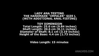 Lady Ana Testing The Handmade Impaler Size L (With Additional Anal Fisting) TWT282
