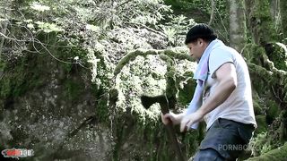 Sexual slave brutal assfucking in the woods