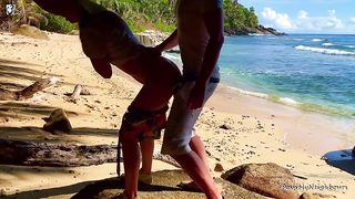 Sandy Beaches and Cute Babes Fucked In Public Nature
