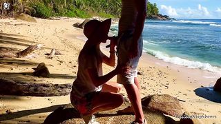 Sandy Beaches and Cute Babes Fucked In Public Nature