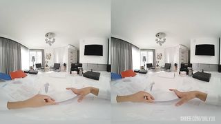 Only3x VR 5K - Shrima Malati is the boss's daughter and she acts on it well