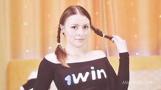 Pigtailed teen caught watching hentai