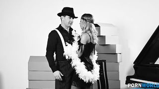 1920’s Flapper Shalina Devine Opens Her Home and Holes to Moving Men GP2369