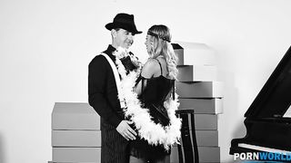 1920’s Flapper Shalina Devine Opens Her Home and Holes to Moving Men GP2369