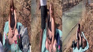 LUXURIOUSBBWS - BIG BEAUTFIUL REDHED BBW PAWG FUCKING BBC BY THE RIVER FULL VID