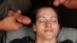 DIRTYDEES - MASSIVE HUGE HOMEMADE AMATEUR DOUBLE FACIAL BLASTING CUMSHOT