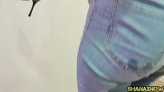 PISSING IN TIGHT BLUE JEANS SOAKED PANTIES WETTING PANTS