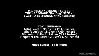 Michelle Anderson Testing The Handmade Balldog Size XL (With Additional Anal Fisting) TWT256