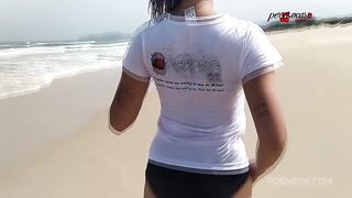 she got naked in public on the beach