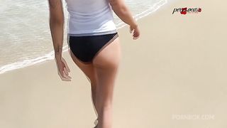 she got naked in public on the beach