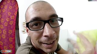 Young spanish babe with short hairs and natural tits fucking with Kevin White