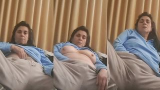 WIFE TOUCHING HERSELF AND MASTURBATING IN FRONT OF THE NEIGHBOR