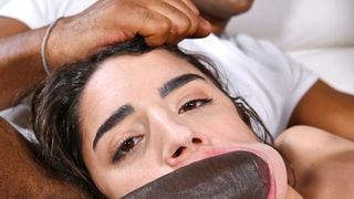 STUNNING BRUNETTE CANDIE LUCIANI TEMPTS MASSEURS INTO INTERRACIAL DP THREESOME GP3015