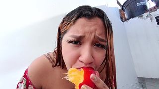 ¡NO TE CORRAS AFUERA! ¡LLENA MI CONO, POR FAVOR!
