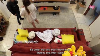 I LET THE DELIVERY GUY FUCK ME HOT ON THE SOFA AT MY HOUSE