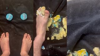 CRUSHING FOOD WITH MY FEET