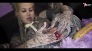 LATEX tattoo - ANAL FIST training with big SQUIRT - ATM, dildo, GAPE, prolapse, buttplug, orgasm (goth, punk, alt porn) ZF014