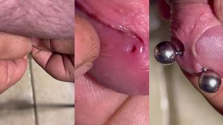 SOLOBDSMMAN -129 -CLOSE UP OF MY COCK HEAD PIERCING