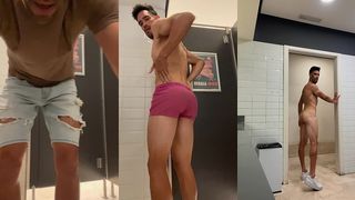 FLASHING NAKED AT PUBLIC BATHROOM