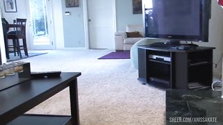 Anissa Kate enjoys a threesome and has her little asshole dilated by an American couple.