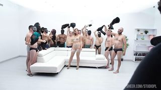 (Bts) Wet version from Mia Brown, 21 loads, Cum in Mouth, Bukkake, 5on1, BBC, Pee drink, DAP, Swallow